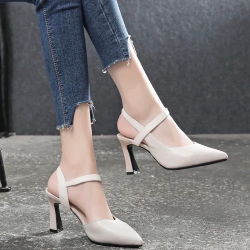 Scarpin de Couro Ortopédico - Confortável com Salto Bloco (Compre 1 e Leve 2)