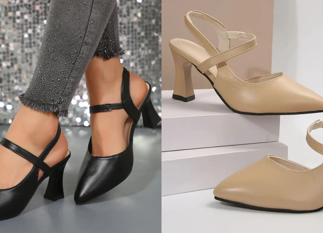Scarpin de Couro Ortopédico - Confortável com Salto Bloco (Compre 1 e Leve 2)